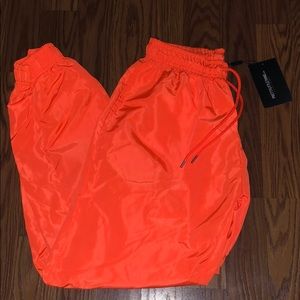 Neon Orange Drawstring Joggers